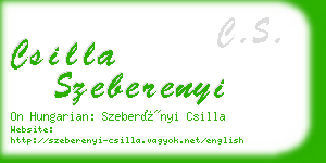 csilla szeberenyi business card